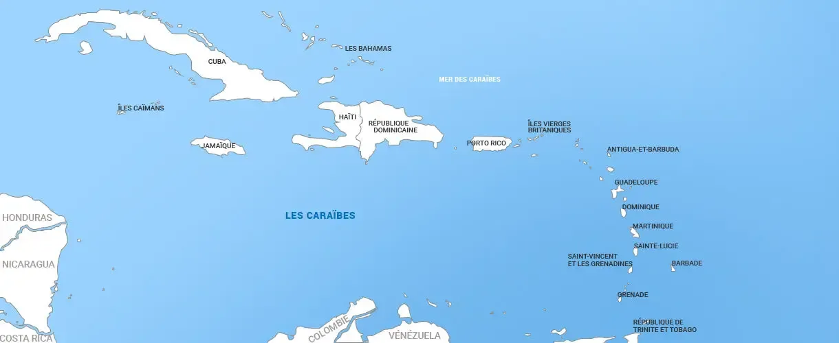 Carte Caraibes