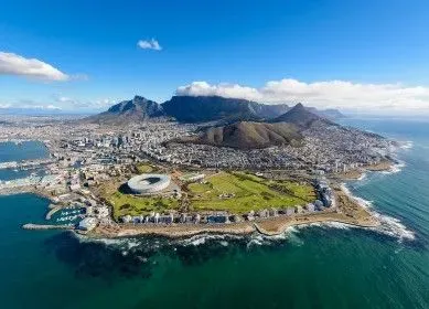 Afrique du sud Cape Town vue du ciel