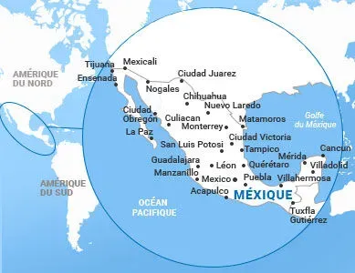 Carte Mexique