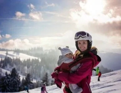 389x300 ski maman avec bebe
