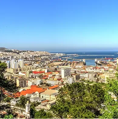 Vue aérienne d'Alger, Algérie