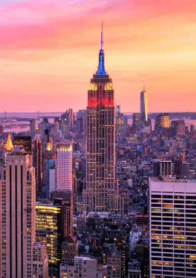 New York rose sunset