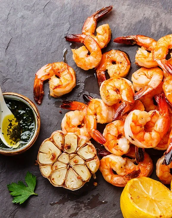 Mine frit avec crevettes