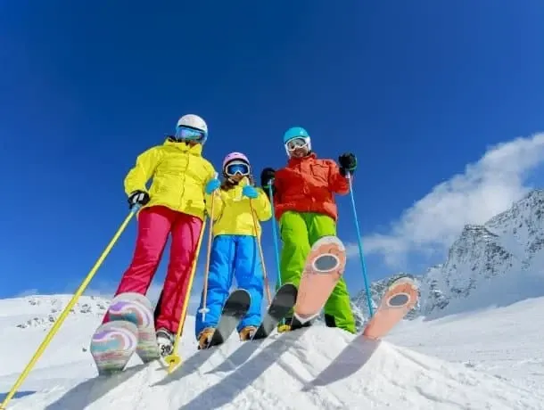 Famille au ski