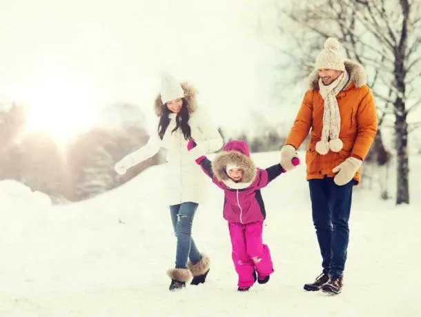 Famille au ski